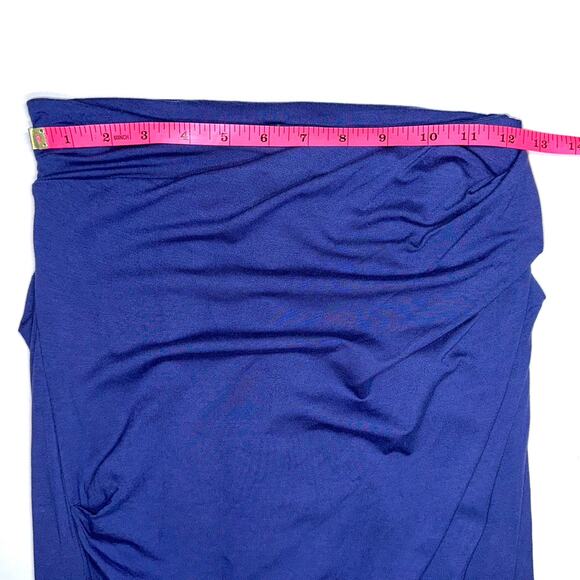 MM Lafleur The Soho Regent Blue Ruched Pencil Skirt Size Small - Picture 7 of 8